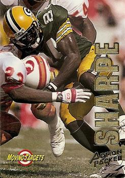 1993 Action Packed - Moving Targets #MT12 Sterling Sharpe Front