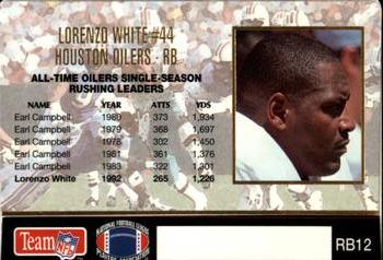 1993 Action Packed - 1000 Yd Rushers #RB12 Lorenzo White Back