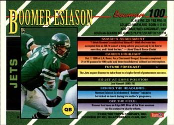 1993 Bowman #100 Boomer Esiason Back