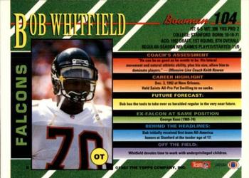 1993 Bowman #104 Bob Whitfield Back