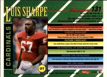 1993 Bowman #131 Luis Sharpe Back