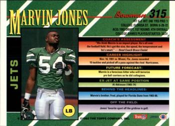 1993 Bowman #315 Marvin Jones Back