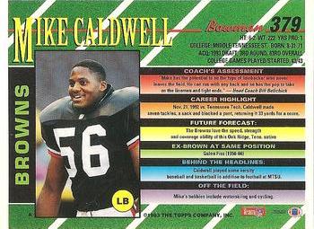 1993 Bowman #379 Mike Caldwell Back