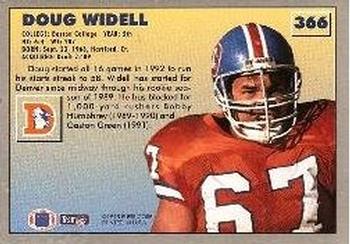 1993 Fleer #366 Doug Widell Back