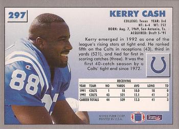 1993 Fleer #297 Kerry Cash Back
