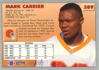 1993 Fleer #389 Mark Carrier Back