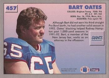 1993 Fleer #457 Bart Oates Back