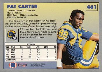 1993 Fleer #461 Pat Carter Back