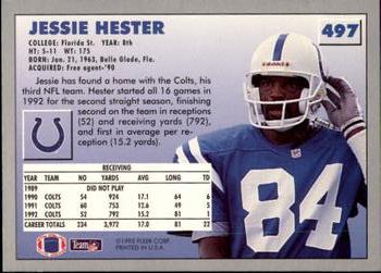 1993 Fleer #497 Jessie Hester Back