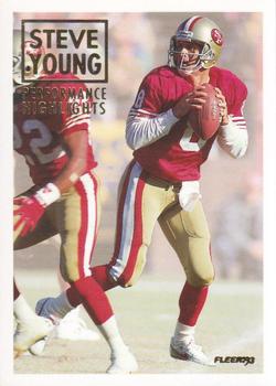 1993 Fleer - Steve Young: Performance Highlights #1 Steve Young Front