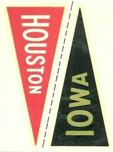 1960 Fleer - College Pennant Decals #NNO Houston / Iowa Front