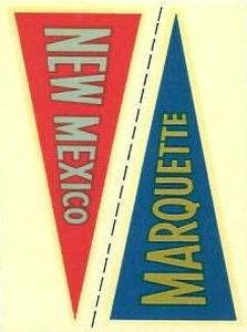 1960 Fleer - College Pennant Decals #NNO Marquette / New Mexico Front