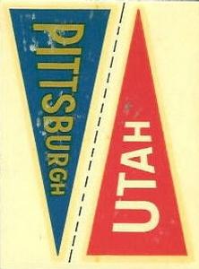 1960 Fleer - College Pennant Decals #NNO Pittsburgh / Utah Front