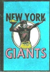 1960 Topps - Metallic Stickers #NNO New York Giants Front