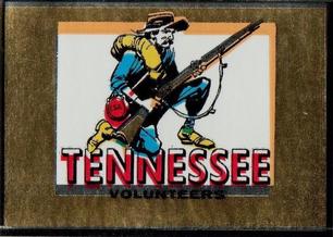 1960 Topps - Metallic Stickers #NNO Tennessee Volunteers Front