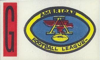 1961 Topps - Flocked Stickers #NNO AFL Emblem G Front