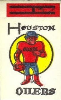 1961 Topps - Flocked Stickers #NNO Houston Oilers H Front