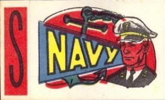 1961 Topps - Flocked Stickers #NNO Navy Midshipmen S Front