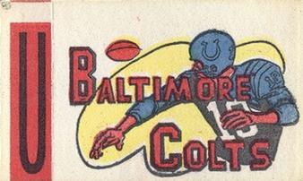 1961 Topps - Flocked Stickers #NNO Baltimore Colts U Front