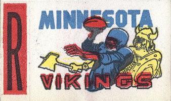 1961 Topps - Flocked Stickers #NNO Minnesota Vikings R Front