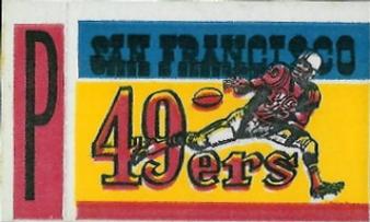 1961 Topps - Flocked Stickers #NNO San Francisco 49ers P Front