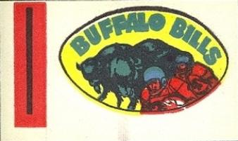 1961 Topps - Flocked Stickers #NNO Buffalo Bills I Front
