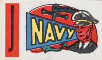 1961 Topps - Flocked Stickers #NNO Navy Midshipmen J Front
