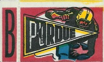 1961 Topps - Flocked Stickers #NNO Purdue Boilermakers B Front