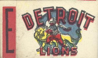 1961 Topps - Flocked Stickers #NNO Detroit Lions E Front