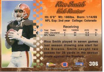 1993 Pacific #306 Rico Smith Back
