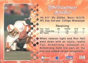 1993 Pacific #114 Tyji Armstrong Back