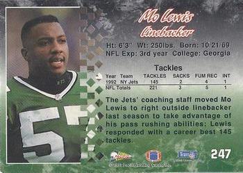 1993 Pacific #247 Mo Lewis Back