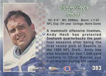 1993 Pacific #383 Andy Heck Back