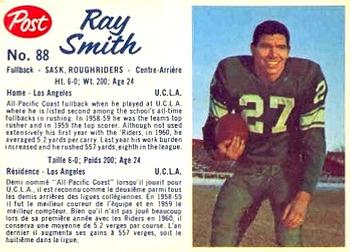 1962 Post Cereal CFL #88 Ray Smith Front