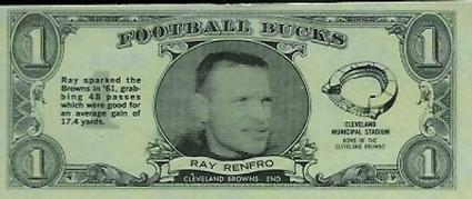 1962 Topps - Bucks #16 Ray Renfro Front