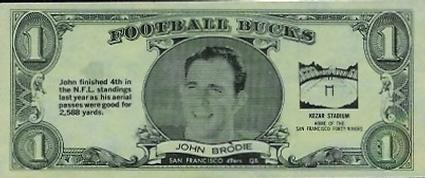 1962 Topps - Bucks #44 John Brodie Front