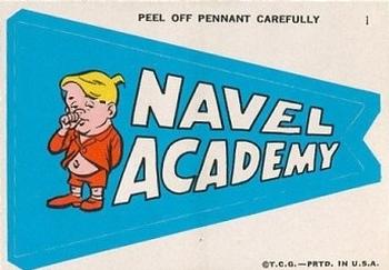 1967 Topps - Comic Pennants #1 Navel Academy Front