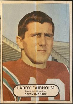 1968 O-Pee-Chee CFL - Posters #5 Larry Fairholm Front