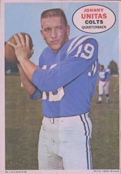 1968 Topps - Posters #1 Johnny Unitas Front