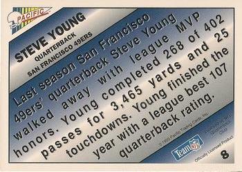 1993 Pacific - Pacific Picks the Pros #8 Steve Young Back