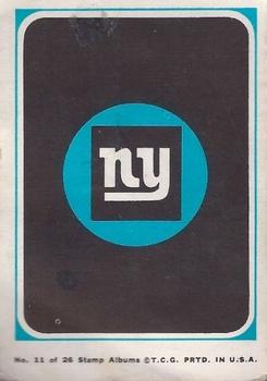 1969 Topps - Mini-Albums #11 New York Giants Back