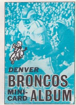 1969 Topps - Mini-Albums #20 Denver Broncos Front