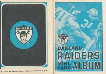 1969 Topps - Mini-Albums #25 Oakland Raiders Front
