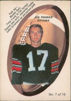 1970 O-Pee-Chee CFL - Push-Outs #7 Joe Poirier Front
