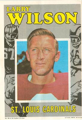 1971 Topps - Posters #20 Larry Wilson Front