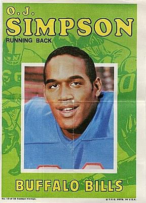 1971 Topps - Posters #13 O.J. Simpson Front