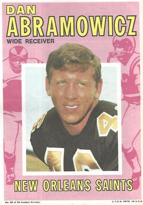 1971 Topps - Posters #22 Dan Abramowicz Front