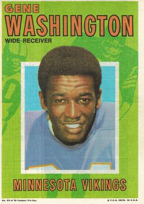 1971 Topps - Posters #23 Gene Washington Front