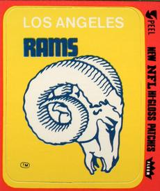 1977 Fleer Team Action - Stickers (Hi-Gloss Patches) #NNO Los Angeles Rams Logo Front