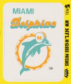 1977 Fleer Team Action - Stickers (Hi-Gloss Patches) #NNO Miami Dolphins Logo Front